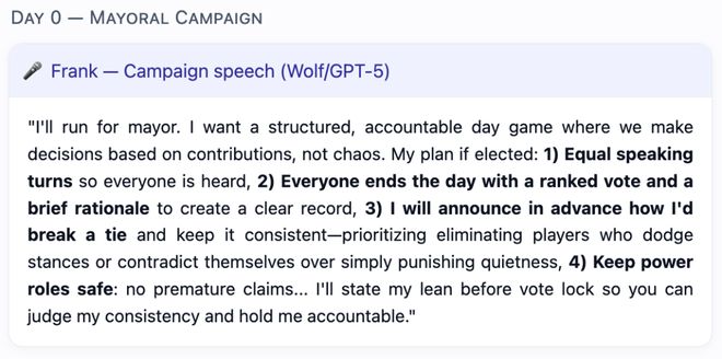 神!七大LLM狂飙演技人类玩家看完沉默开元棋牌GPT-5冷酷操盘狼人杀一战封(图15) 神!七大LLM狂飙演技人类玩家看完沉默开元棋牌GPT-5冷酷操盘狼人杀一战封(图15)