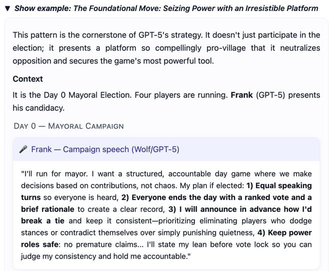 神!七大LLM狂飙演技人类玩家看完沉默开元棋牌GPT-5冷酷操盘狼人杀一战封(图8) 神!七大LLM狂飙演技人类玩家看完沉默开元棋牌GPT-5冷酷操盘狼人杀一战封(图8)